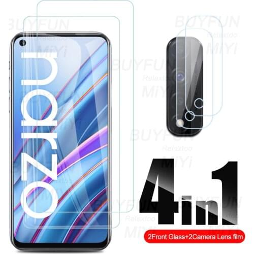 4in1 camera lens screen protector for realme narzo30 realmi realmy narzo 30 5g 30a 4g phone protective tempered glass film cover