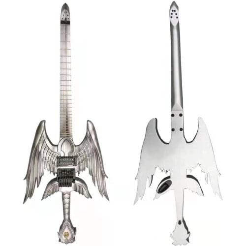 6-string headless electric guitar, sword-shaped body, custom-made, two colors optional, free shipping