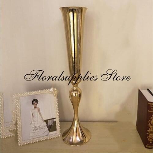 74CM Tall Metal flower stand wedding Flower Vases Table centerpiece Gold/Silver Metal candle holder