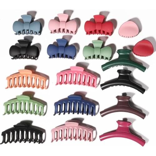 Large Plastic Flower Hair Claws Hair Clips Girls Crab Claws Hairpin For Women Banana Wedding Frosted Acrylic Hair Accessories