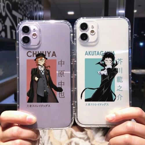 ZUIDID Shockproof Phone Case For iPhone 11 Pro 12 XS MAX SE20 8 7 6Plus X XR Japan Anime Bungo Stray Dogs Soft Cover Clear Coque