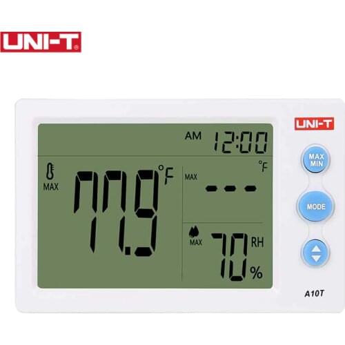 UNI-T A10T Digital LCD Thermometer Humidity Meter Clock Hygrometer of Weather Station Tester With Alarm Clock Function