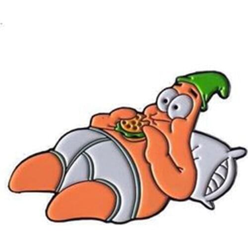 Patrick Brooch The starfish enamel Pin Cartoon fictional Character badge