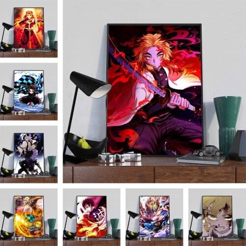 Canvas HD Prints Demon Slayer Poster Wall Art Japanese Anime Home Decoration Painting Modular Pictures Artwork for Living Room