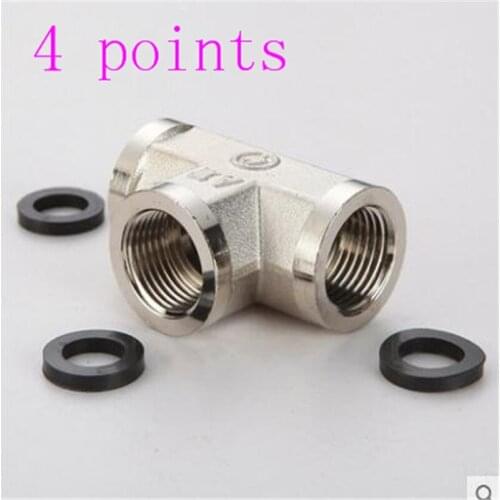 Copper 4 points inside and outside the wire extension curved corner elbow joint lengthening moving corner joint washing machine