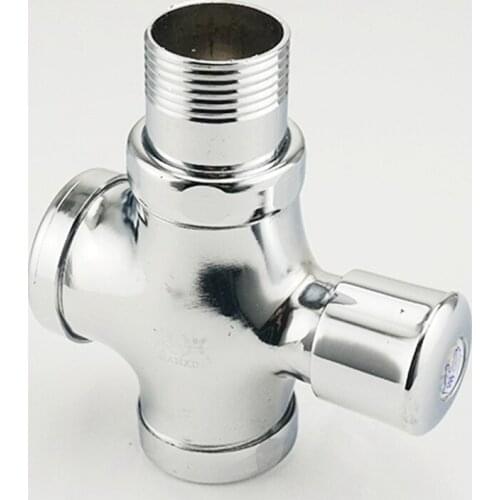 1PC Toilet Flush Valve Button Type 3/4" 1" PT Male Thread Dia. Pissing Hand By Flushing Valve Delay Self-closing