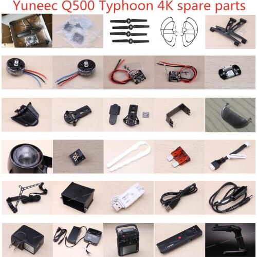 Yuneec Typhoon Q500 4K RC Quadcopter spare parts body shell motor blade propeller cover ESC chager lampshade Lock Cable etc 1