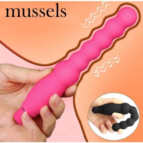 Hot 10 Speed Anal Bead Bullet Vibrator for Men Women Soft Silicone Anal Plug Sex Toys Adults Anus G spot Massager for Beginners