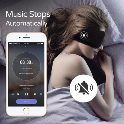 Sleepace Sleep Headphones,Comfortable Washable Eye Mask with Sound blocking/ Noise Cancelling Earphone Smart App remote control