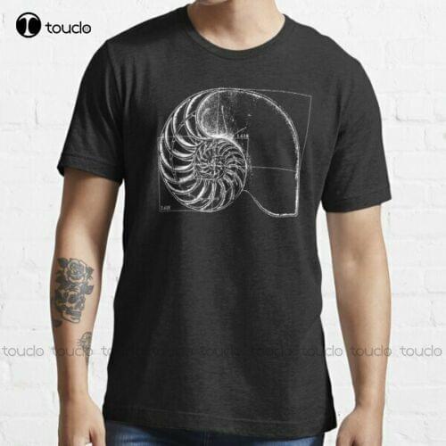 New Fibonacci On A Nautilus Shell Essential T-Shirt Cotton Tee Shirt