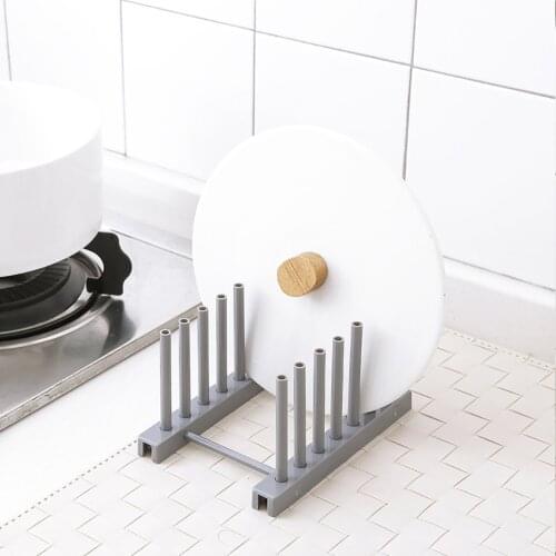 Kitchen Organizer Pot Lid Rack Stainless Steel Spoon Holder Pot Lid Shelf Cooking Dish Rack Pan Cover Stand Kitchen Accessories