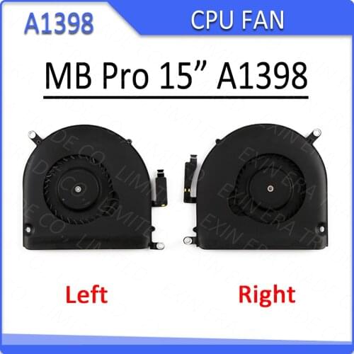 Original A1398 Left Right CPU Cooling Fan for MacBook Pro Retina 15" A1398 Fan Mid 2012 Early 2013 Late 2013 2014 2015 Years