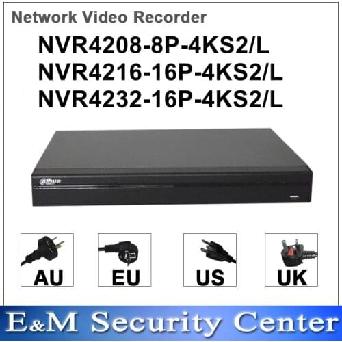 Original Dahua NVR4208-4KS2 NVR4216-4KS2 NVR4232-4KS2 replace NVR4208 NVR4216 NVR4232 NVR 8/16/32CH Network Video Recorder