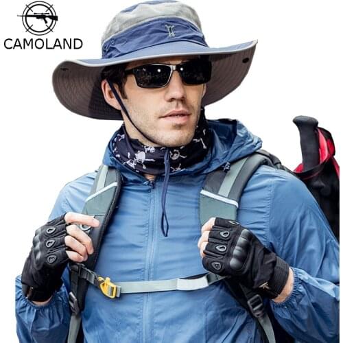 CAMOLANAD UPF 50+ Bucket Hats Men Women Sun Hat Outdoor Waterproof Fishing Caps Long Wide Brim UV Protection Hiking Beach Cap