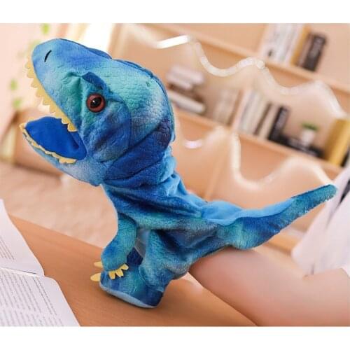 Plush Dinosaur Hand Puppet Toy Open Movable Mouth for Role Play Gift for Kids Cute cartoon Stuffed Toy Christmas decor gift