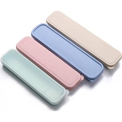 Portable Tableware Storage Box Eco-Friendly Cutlery Picnic Chopstick Spoon Container Travel Utensil Case Food Grade Dinnerware