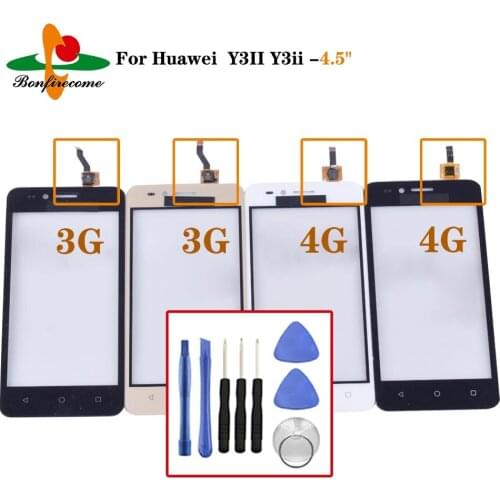 Touchscreen For Huawei Y3II y3ii Y3 ii 3G 4G Touch Screen Glass Digitizer Panel Sensor NO LCD