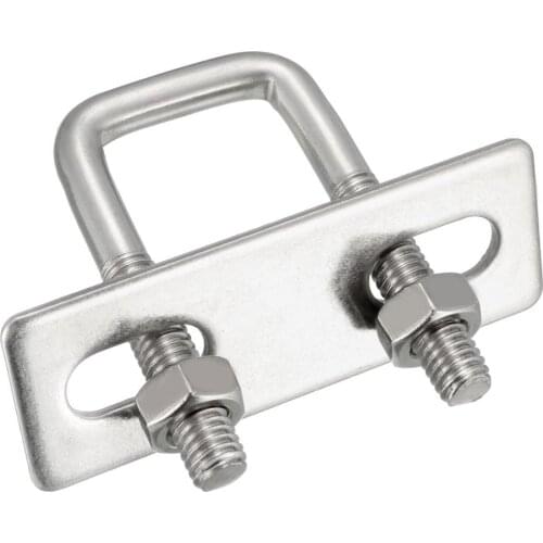 Uxcell Square U-Bolts w Nuts Frame Straps M6 M8 304 Stainless Steel Fastener for 20mm 25mm 45mm 50mm Pipe Dia Nut Bolt