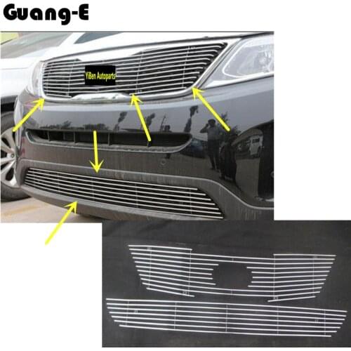 High Quality Car Body Styling Protection Detector Metal Trim Racing Front Up Grid Grille Grill 1pcs For Kia Sorento 2013-2014