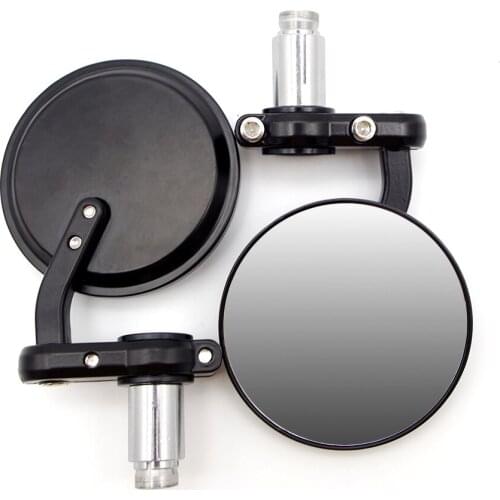 YITUOLIN 7/8" Universal Motorcycle Handle Bar End Mirrors Round Foldable Motorbike Rear View Side Mirror Motocross Accessories