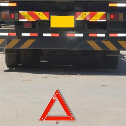 1pc New Car Emergency Breakdown Warning Triangle Red Reflective Safety Hazard Car Tripod Folded Stop Sign Reflector