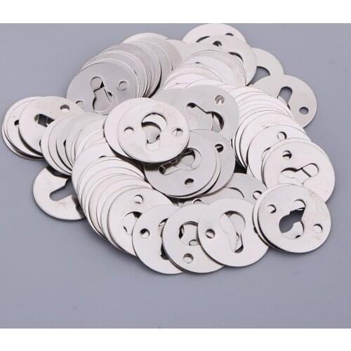 100x Silver Tone Metal Keyhole Hangers Hanging Bracket Picture/Photo Frame