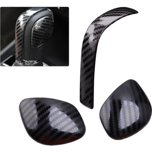Car Gear Lever Shift Knob Cover Trim Cap Carbon Fiber Black Fit For VW Passat Beetle 2012 2013 2014 2015 2016 2017 2018 2019