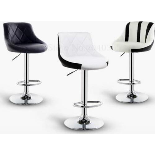 Bar stool chair lift modern minimalist stool home bar chair high stool bench back high chair