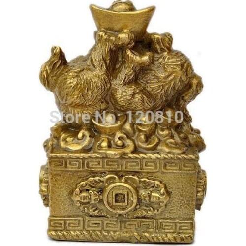 Free shipping Copper zodiac dog feng shui ornaments crafts decorations