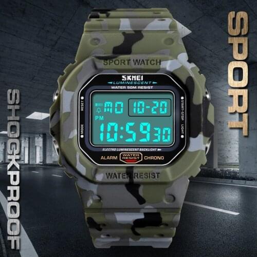 SKMEI Outdoor Sport Watch Men Digital Watch 5Bar Waterproof Alarm Clock Cowboy Military Fashion Army Watches Relogio Masculino