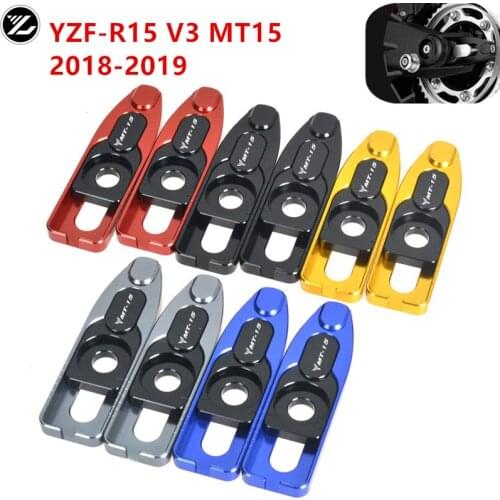 For YAMAHA R15 V3 MT-15 MT15 MT 15 2019 Motorcycle Accessories CNC Rear Axle Chain Adjuster Tensioner Catena Spool