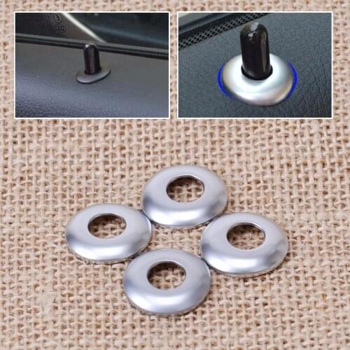 DWCX New Chrome Round-pattern Car Door Lock Knob Grommet Ferrule Cover Trim For BMW 3 Series E90 F30 F31 320 328 335 Z3 E36