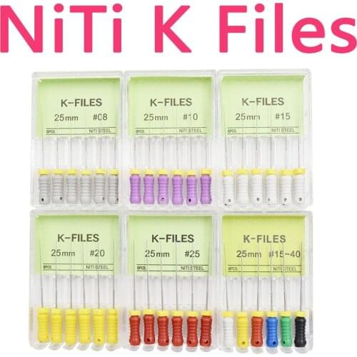 10 boxes dental NITI K files root canal endo files dental hand files Nickel titanium K files