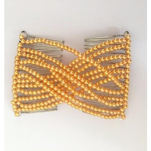 Pure Pearl metal comb girls women lady wedding pary best gift magic comb 10 pcs /lot