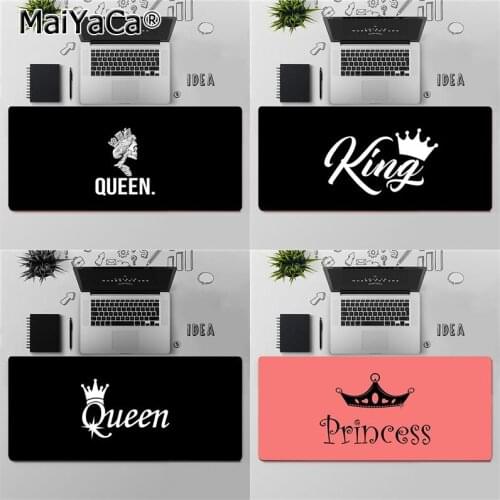 Maiyaca Crown Letter King Queen princess Natural Rubber Gaming mousepad Desk Mat Free Shipping Large Mouse Pad Keyboards Mat