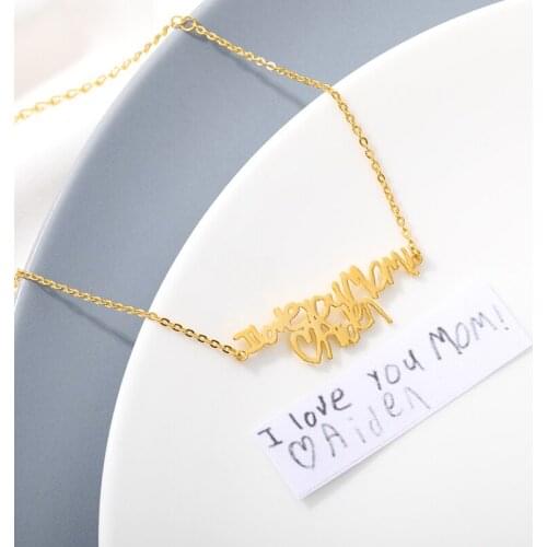 Customized Childrens Drawing Bracelet Custom handwriting Bracelet For Women Kids Child Artwork Baby Jewelry Christmas present