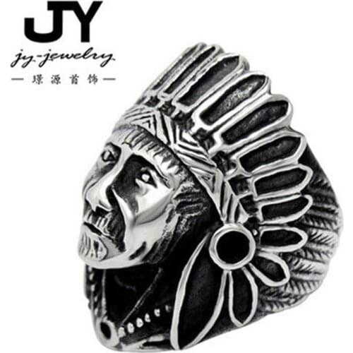 Indian chiefs ring Titanium steel metal ring mans' jewelry womens' jewelry ring for punk wholesale