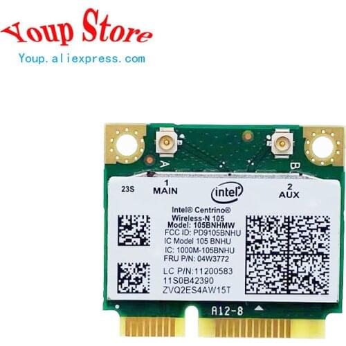 Intel Wireless-N 105BNHMW Wifi Card For Lenovo ThinkCentre E73 E93 M62Z M72E M73 M82 M83 M92 M93 EDGE-72Z Series ,FRU 04W3772