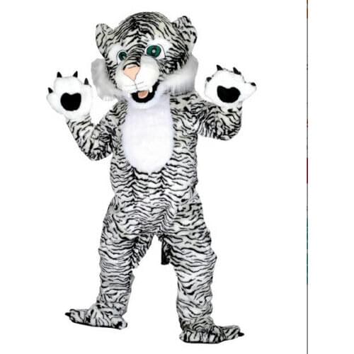 Cosplay Black And White Tiger Mascot Costume Animal Party Game Fancy Dress Adults Halloween Outfits Advertising Character Parade