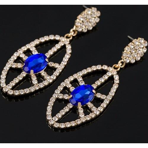 YFJEWE Fashion Luxury Crystal Drop Earrings For Women Vintage Rhinestone Earring Jewelry Christmas Gifts E088