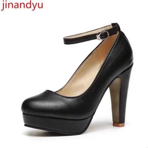 Mary Jane Shoes Platform Heels Size 42 Leather Loafer Woman Pumps Fashion Women Sandals Wedding Heels Platforms Party High Heels