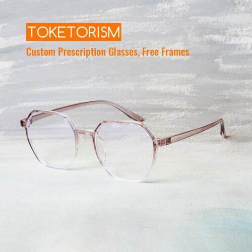 Toketorism Anti Blue Light Glasses For Computer Women Men Myopia Reading Prescription Eyeglasses Frame 9658