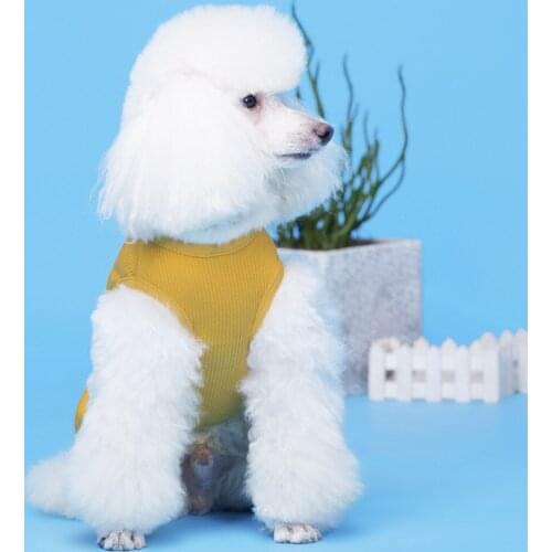 Pet Clothes Spring and Summer New Cotton Stretch Dog Vest Clothing Law Fighting Teddy Puppy Clothes