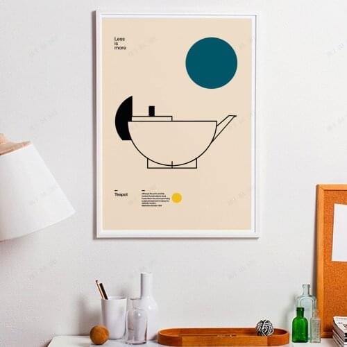 Poster Teapot, Marianne Brandt, Mid Century Modern Art Print, Bauhaus Art, Bauhaus Print Art Print, Mid Century Wall Art