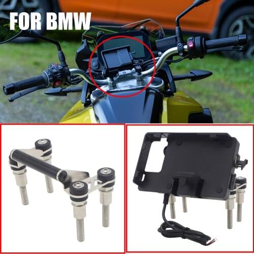 Handlebar mobile phone Navigation bracket USB phone charging for BMW F750GS F750GS F800GS F700GS R1200RS R1200R 12mm