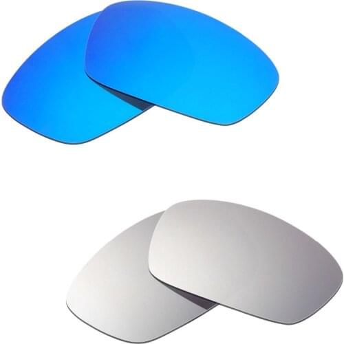 HKUCO Hijinx Sunglasses Polarized Replacement Lenses 2 Pairs Blue & Silver