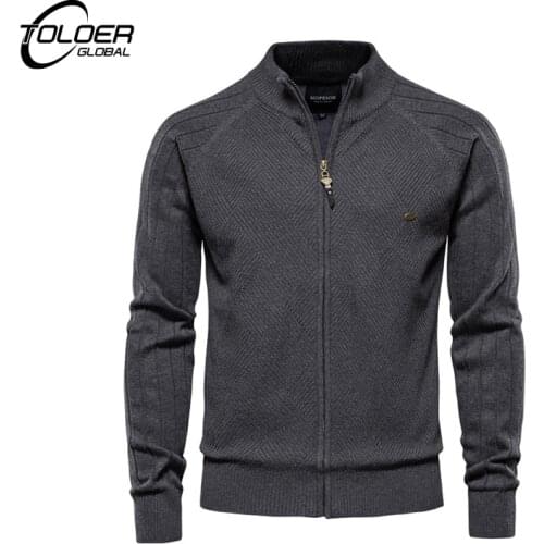 Мужские кардиганы на молнии TOLOER China At AliExpress