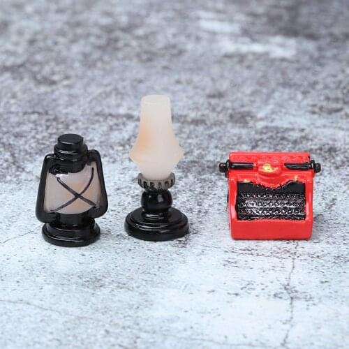 Vintage Miniature Doll House Furniture Sewing Machine Telephone Camera Ornaments Toys fairy garden home decoration accessories