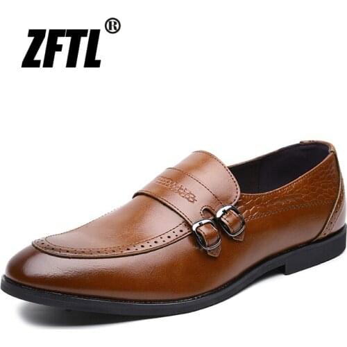 ZFTL New Men loafers large size mens business dress shoes slip-on spring autumn man formal shoes 140