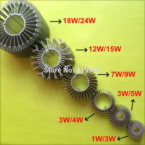 10pcs/lot LED Heatsink Aluminum Base Radiator For 1W-24W High Power LED Cooler Sunflower UFO Round PCB Radiator LED Lamp DIY